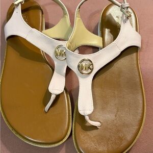 Michael Kors Cream and Tan Sandals